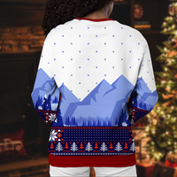 Thumbnail for On the Naughty List Personalized Ugly Christmas Sweatshirt, Funny Xmas Gift For Dog Lovers AB