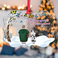 Thumbnail for Personalized Family Members Mom Dad Butterfly Acrylic Ornament, Customized Holiday Ornament AE