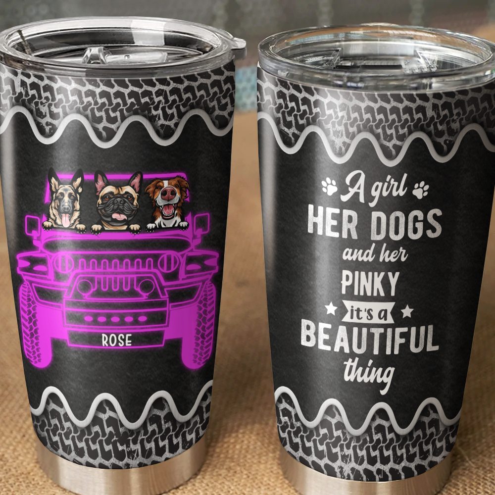 A Beautiful Thing Tumbler, DIY Gift For Dog Lovers AA