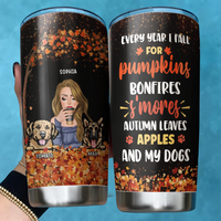 Thumbnail for Every Year I Fall For Custom Tumbler, DIY Gift For Dog Lovers AA