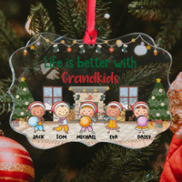 Thumbnail for Personalized Mom Grandma Belongs To Kids Acrylic Benelux Ornament, Customized Holiday Ornament AE