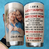 Thumbnail for Lucky Son/Daughter Of An Awesome Mom/Dad Family Tumbler AA