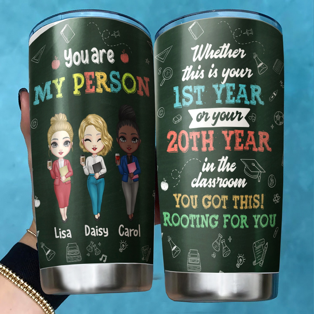 Rooting For You Teacher Tumbler, DIY Gift For Back To School Day AA