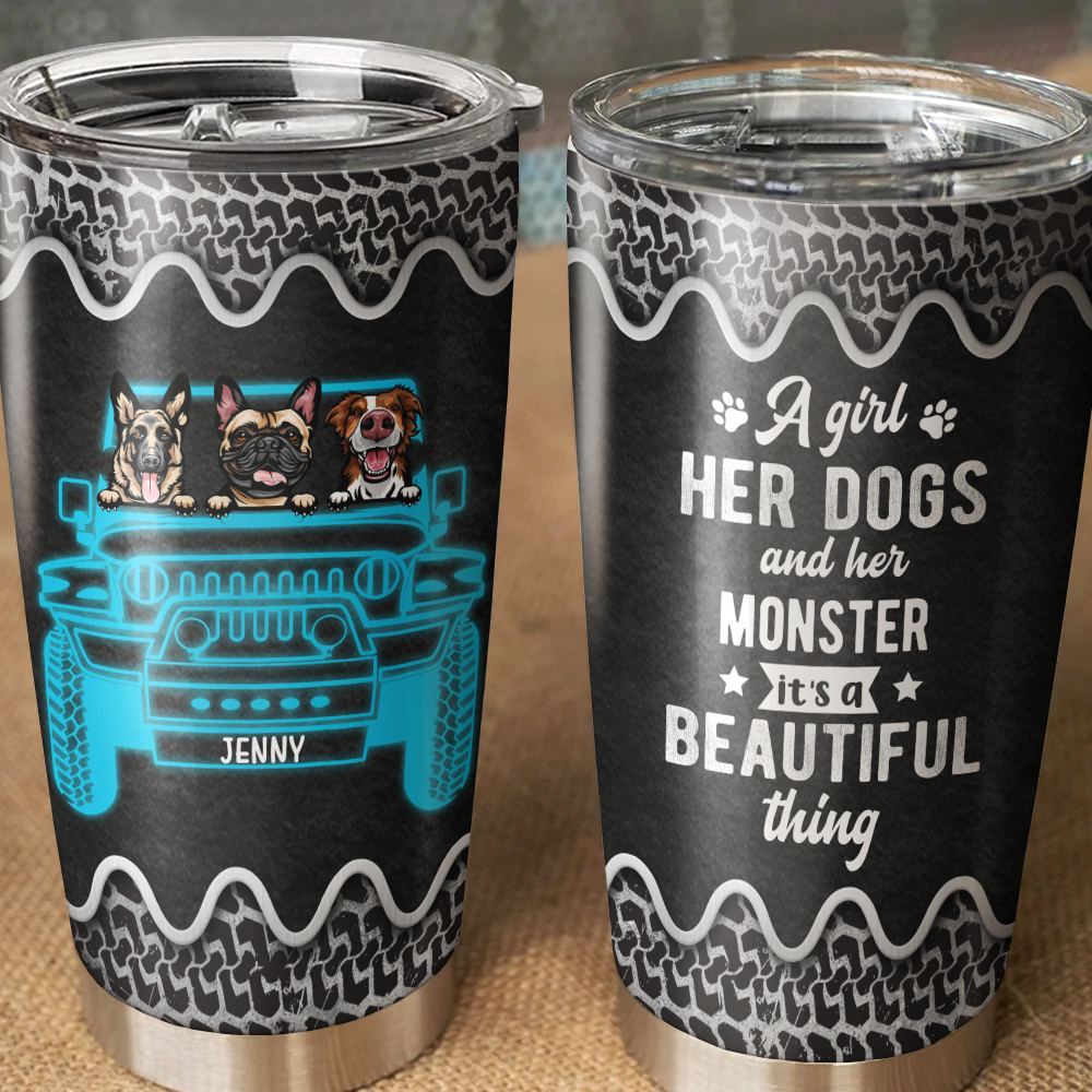 A Beautiful Thing Tumbler, DIY Gift For Dog Lovers AA
