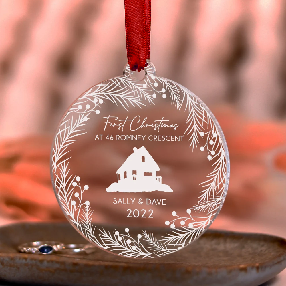 Personalized New Home Christmas Ornament, Our First Home Gift AE