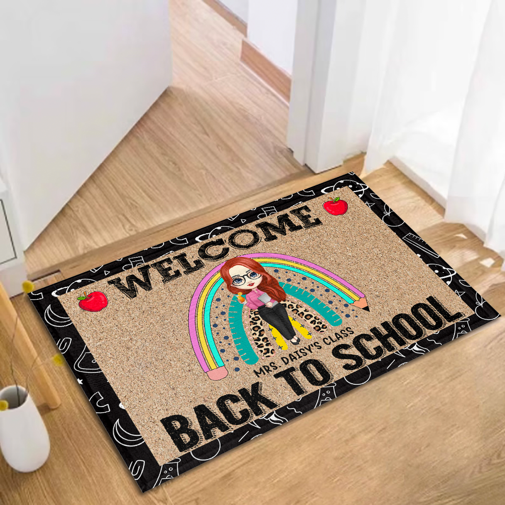 Welcome Back To School Teacher Doormat, Classroom Decor 2022 AB
