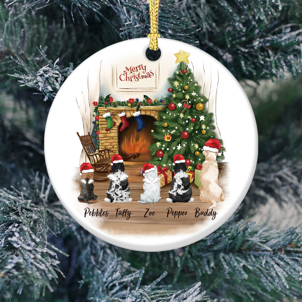 Fluffy Dog&Cat Memorial - Personalized Christmas Decorative Ornament AE