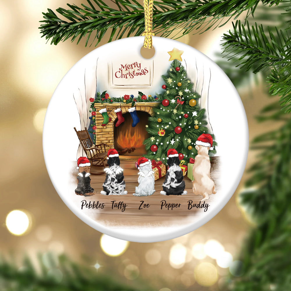 Fluffy Dog&Cat Memorial - Personalized Christmas Decorative Ornament AE