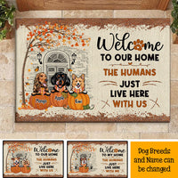 Thumbnail for Welcome To Our Home Custom Doormat, DIY Gift For Dog Lovers AB