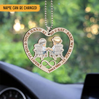 Thumbnail for I Want To Hold Your Hand At 80 Personalized Acrylic Car Ornament AE