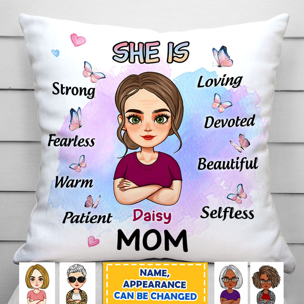She Is Mom Personalized Pillow,Mothet's Day Gift For Mom AD