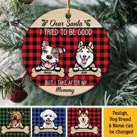 Thumbnail for Dear Santa Dog Christmas Ceramic Ornament  - Personalized Decorative Ornament AE