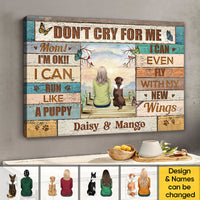 Thumbnail for Personalized Don't Cry For Me Memorial Dog Canvas Poster, Sympathy Gift CHI-THUY