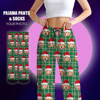 Thumbnail for Custom Christmas With Face Photo Family Pajama Pants, Christmas Gift AB