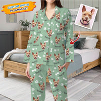 Thumbnail for Custom Dog Cat Photo With Name Pajamas Set, Pet Lover Gift AB