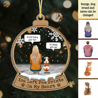 Thumbnail for You Left Paw Prints On My Heart Personalized Dog Memorial Printed Acrylic Ornament, Sympathy Gift AE