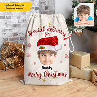 Thumbnail for Personalized Face Photo Special Delivery For Christmas Bag, Christmas Gift For Family AB