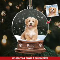 Thumbnail for Custom Photo Snowball Pet & Family Printed Acrylic Ornament, Gift For Dog Lovers, Christmas Gift AC