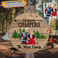 Thumbnail for Custom Happy Campers Camping Wooden Sign, Gift For Camper Z