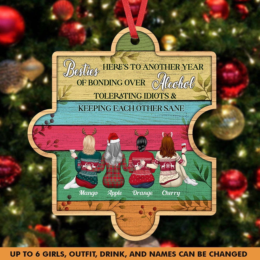 Personalized You Are My Missing Piece Besties Friends, Customized Holiday Ornament AE