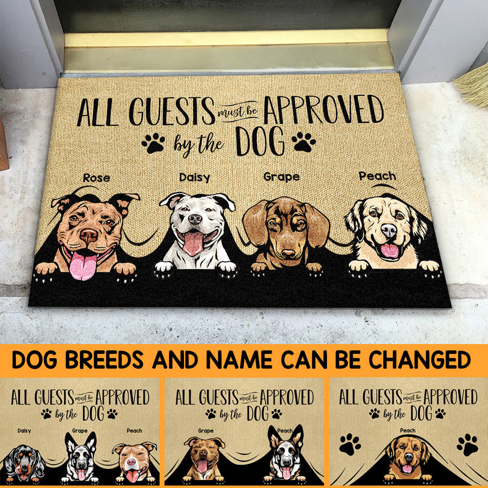 Approved By The Dog Custom Doormat, DIY Gift For Dog Lovers AB