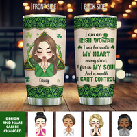 Thumbnail for Personalized Irish American Girl Praying Tumbler, Gift For Patrick's Day AA
