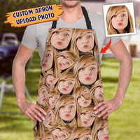 Thumbnail for Custom Multiple Face Photo Apron, Kitchen Gift AI