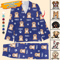 Thumbnail for Custom Dog Cat Clipart With Name Pajamas Set, Pet Lover Gift AB