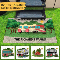 Thumbnail for Weekend Forecast, Family Camping Doormat, RVs Campers Gift AB