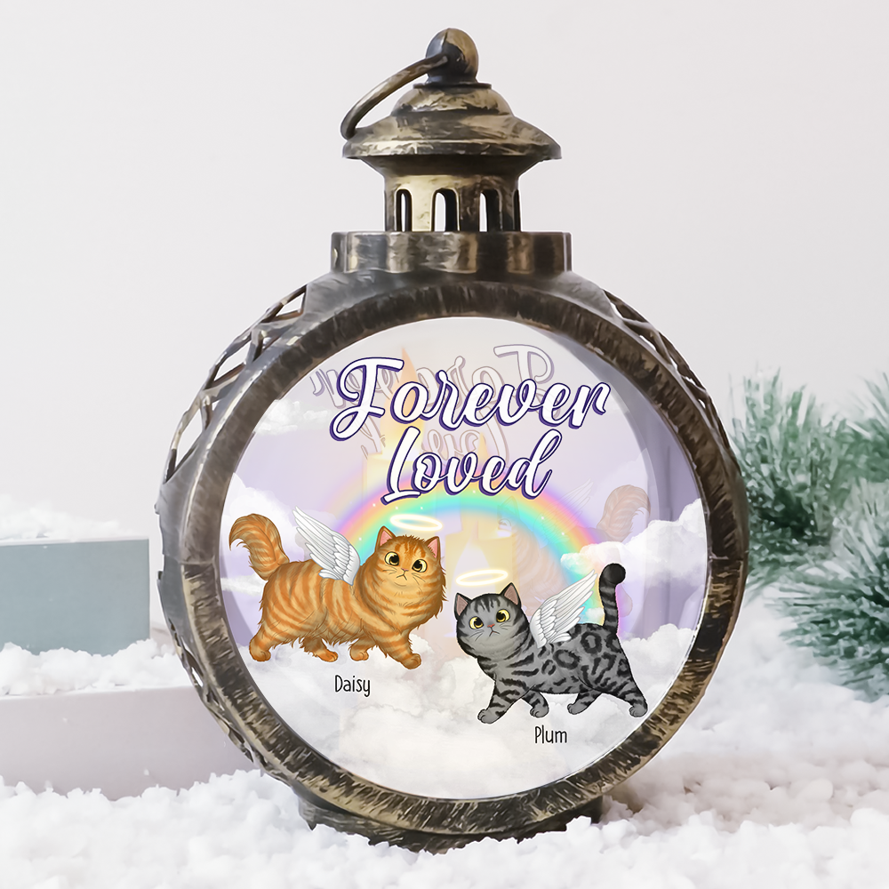 Personalized Memorial Cat Christmas LED Light Ornament, Sympathy Gift For Cat Lover AE