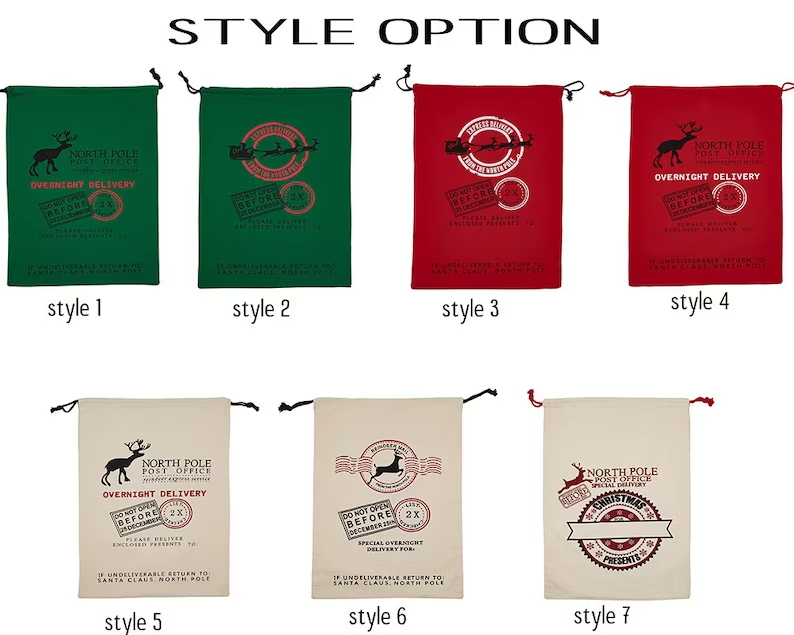 Custom Name Santa Sack Christmas Bag, Christmas Gift For Family Dung-Diep
