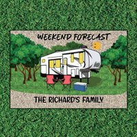 Thumbnail for Weekend Forecast, Family Camping Doormat, RVs Campers Gift AB