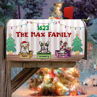 Thumbnail for Custom Naughty Cats And Dogs Christmas Mailbox Cover, Christmas Gift AF