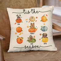 Thumbnail for 'Tis The Season Dog Fall Pillow, Custom Pet Pumpkin AD