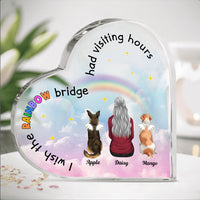 Thumbnail for The Rainbow Bridge Had Visiting Hours - Dog Memorial Gift - Heart Acrylic Plaque  - AA