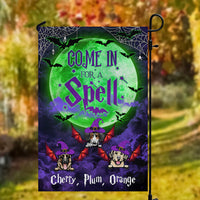 Thumbnail for Come In For A Spell Custom Garden Flag, Dog Lover Gift AD