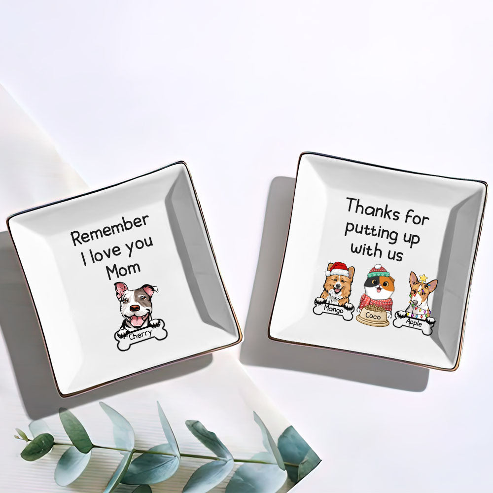 Personalized Dog Cat Ring Dish Custom Name Trinket Tray Gift for Family TRANG-THUY