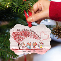 Thumbnail for Personalized Life Is Better With Grandkids Printed Wood Benelux Ornament, Christmas Gift For Mom Grandma AE