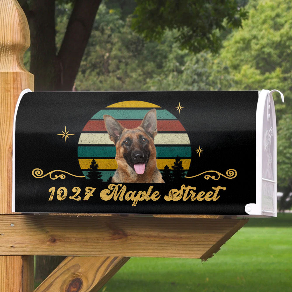 Vintage Retro Pet  Photo Mailbox Cover, Dog Lover Gift AF