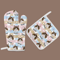 Thumbnail for Custom The Cutest Pet Photo Oven Mitts & Potholder, Pet Lover Gift AI