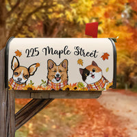 Thumbnail for Hello Fall Dog Cat Mailbox Cover, Dog Lover Gift AF