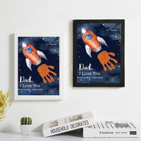 Thumbnail for Dad I Love You In Every Universe Photo Frame, Kids Handprint Keepsake AA