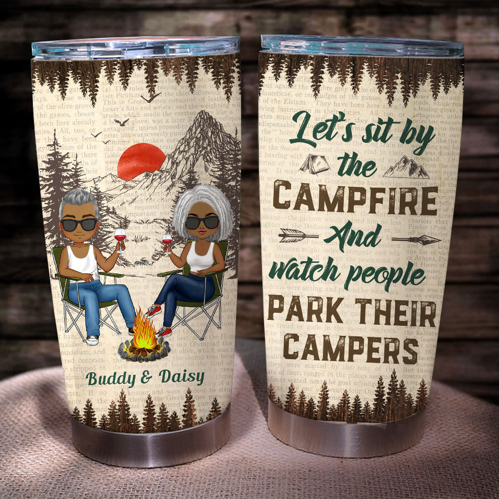 Personalized Camping Partners For Life Husband And Wife Tumbler, Gift For Camping Lover AA