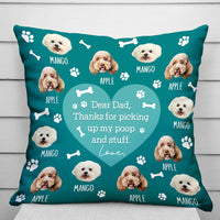 Thumbnail for Personalized Pet Face Dog Funny Letter To Dog Mom Dad Pillow, Gift For Pet Lover AD