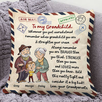 Thumbnail for Personalized Letter To My Grandson Granddaughter Pillow, Gift For Grandpa Grandma AD