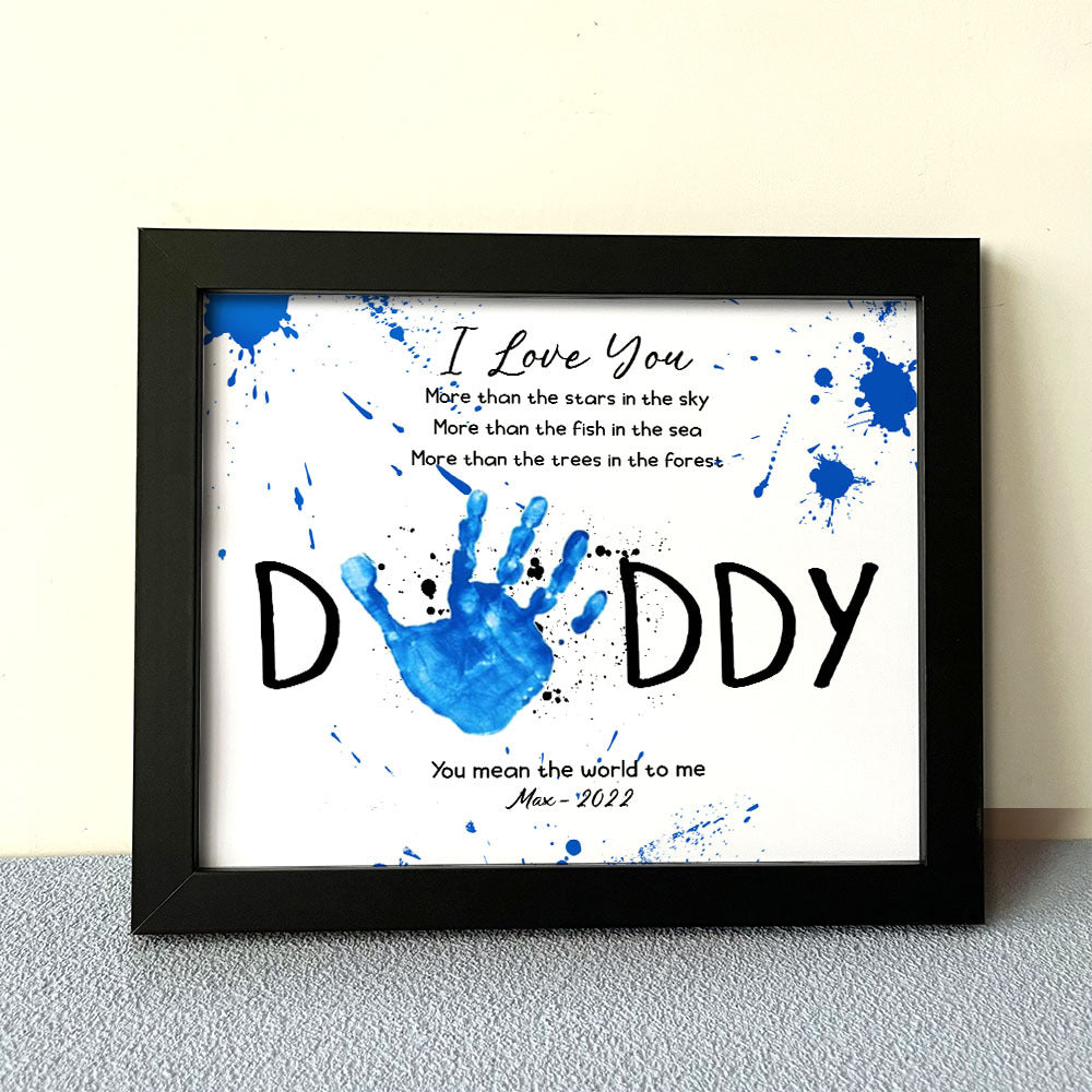 I Love You More Than The Stars Photo Frame, Kids Handprint Keepsake AA