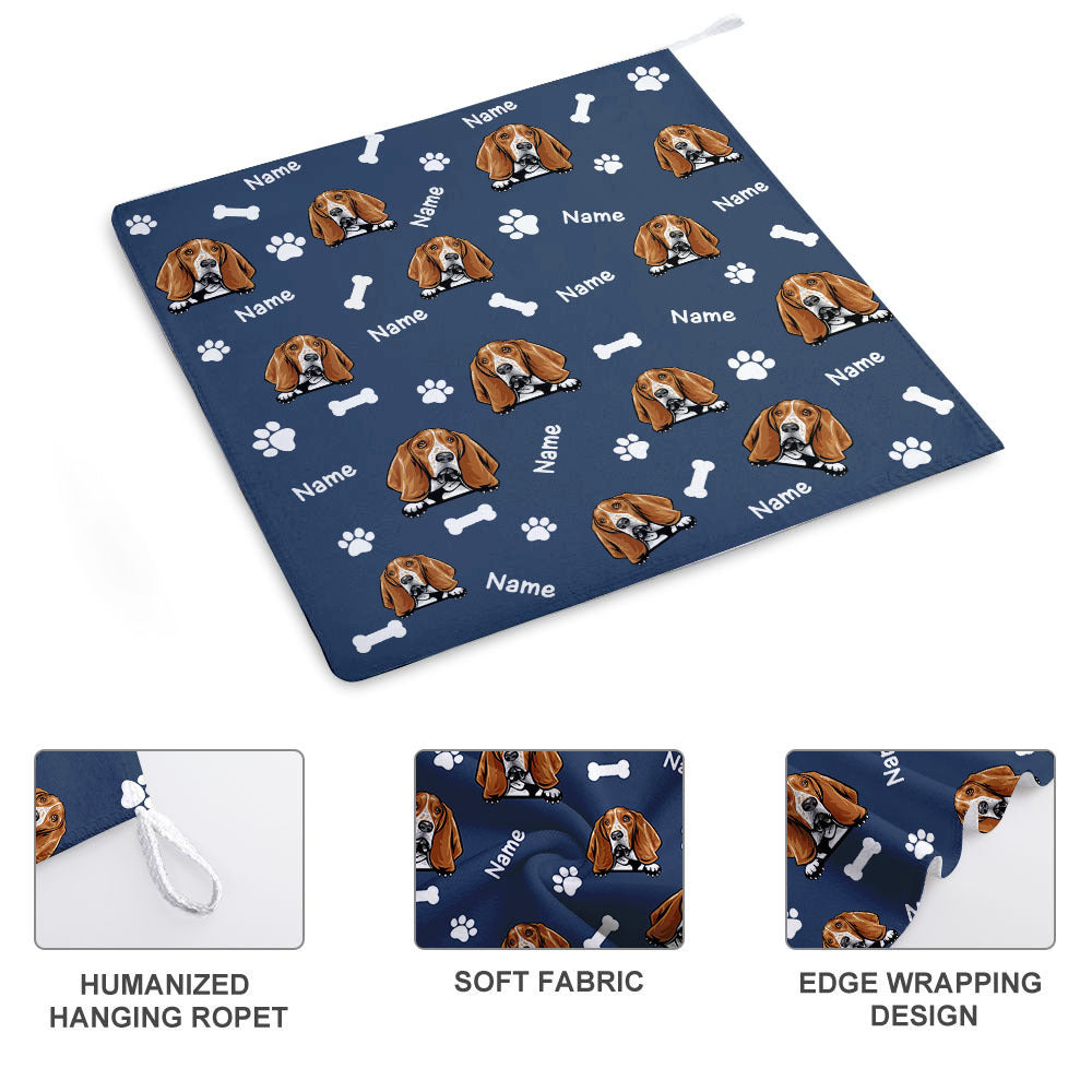 Custom Dog Pattern Hand Towel, Pet Lover Gift JonxiFon