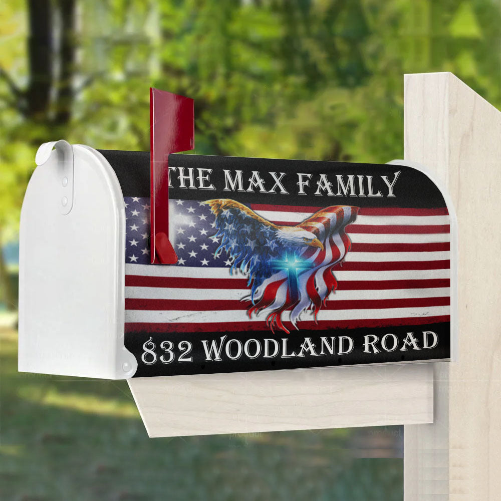 Eagle America Flag Magnetic Mailbox Cover AF