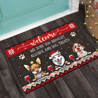 Thumbnail for Personalized Hope You Brought Dog Treats Christmas Doormat House Decor AB