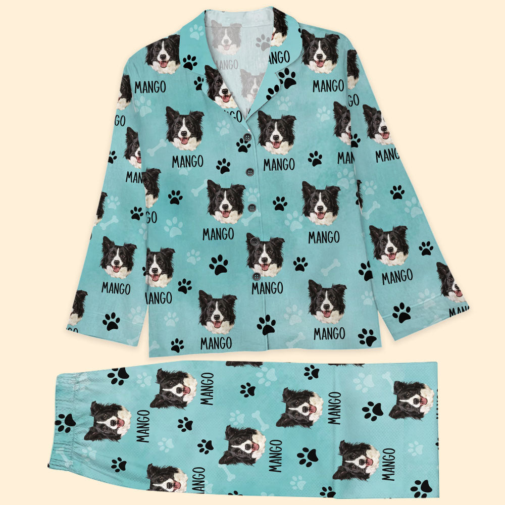 Custom Paws With Dog Cat Photo Pajamas Set, Pet Lover Gift FC